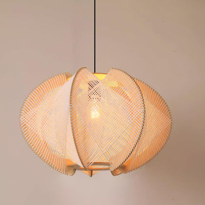 Atel Wood & Hemp Rope Pendant Light