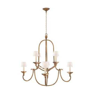 Flemish Chandelier Curved Iron Elegance - Neutral Decor