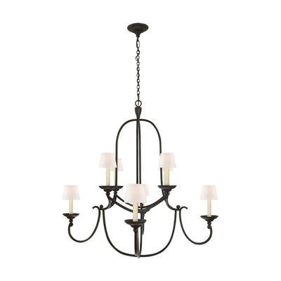 Flemish Chandelier Curved Iron Elegance - Neutral Decor