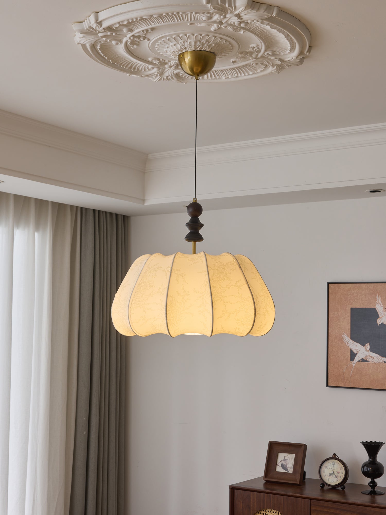 Asolira Elegance Vintage Wood Pendant Lamp