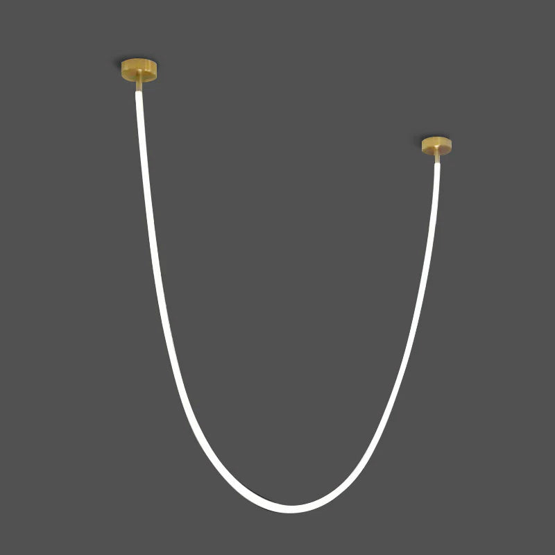 Fenris Pendant Lamp Flexible Curve Silicone Brass
