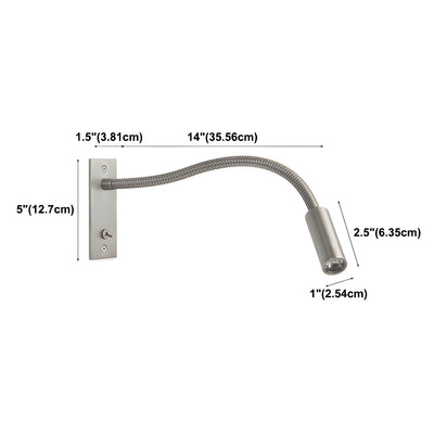 Flame Flexible Gooseneck Wall Lamp