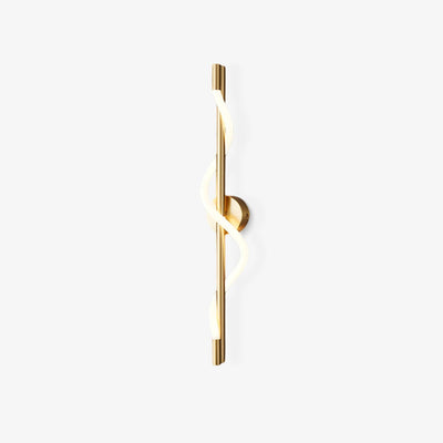 Fidora Sculptural Brass Silicone Wall Lamp