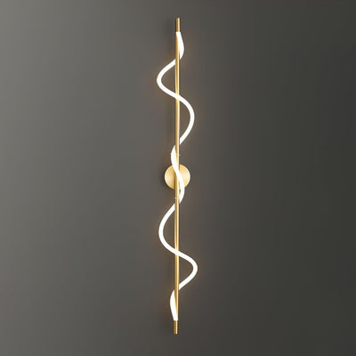 Fidora Sculptural Brass Silicone Wall Lamp