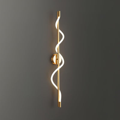 Fidora Sculptural Brass Silicone Wall Lamp
