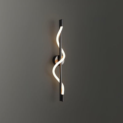 Fidora Sculptural Brass Silicone Wall Lamp