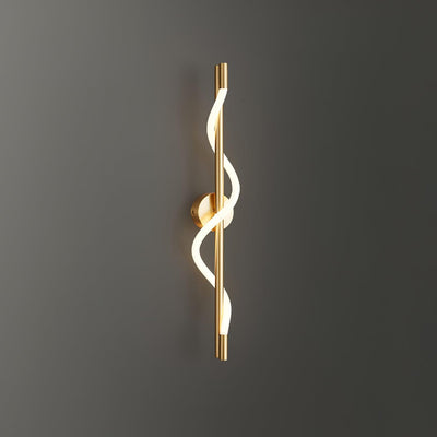 Fidora Sculptural Brass Silicone Wall Lamp