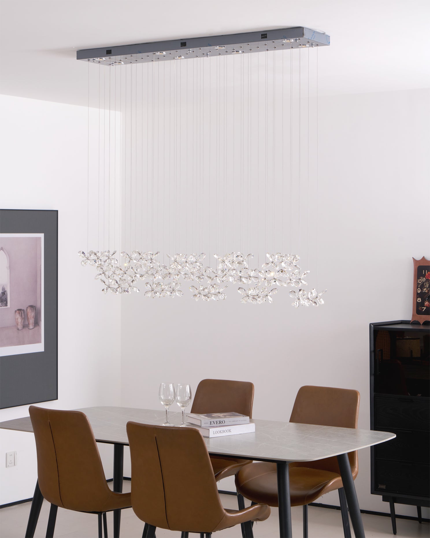 Dune Chandelier Crystal Butterfly Floral Cluster