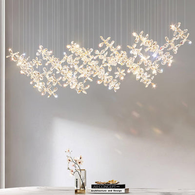 Dune Chandelier Crystal Butterfly Floral Cluster