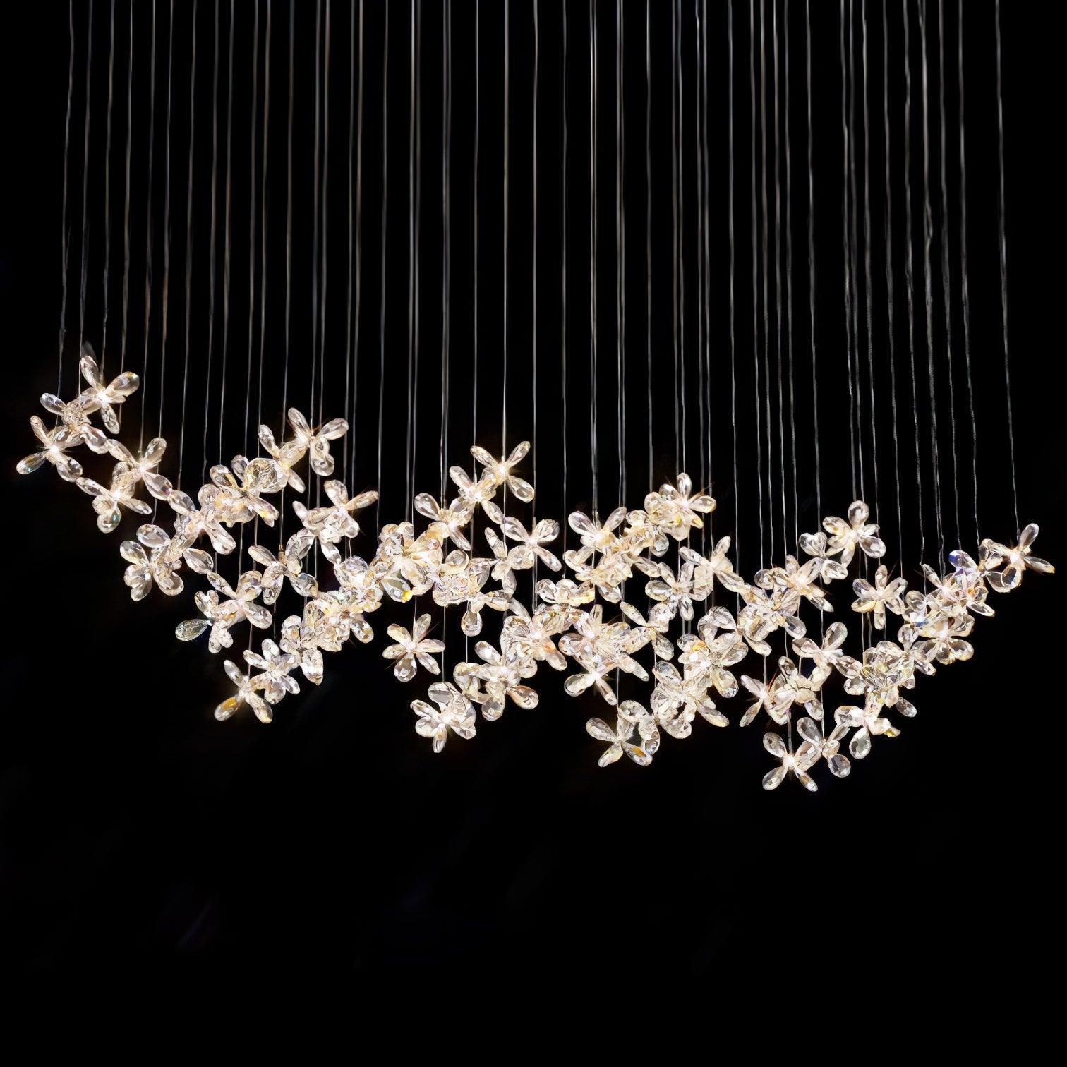 Dune Chandelier Crystal Butterfly Floral Cluster