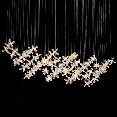 Dune Chandelier Crystal Butterfly Floral Cluster