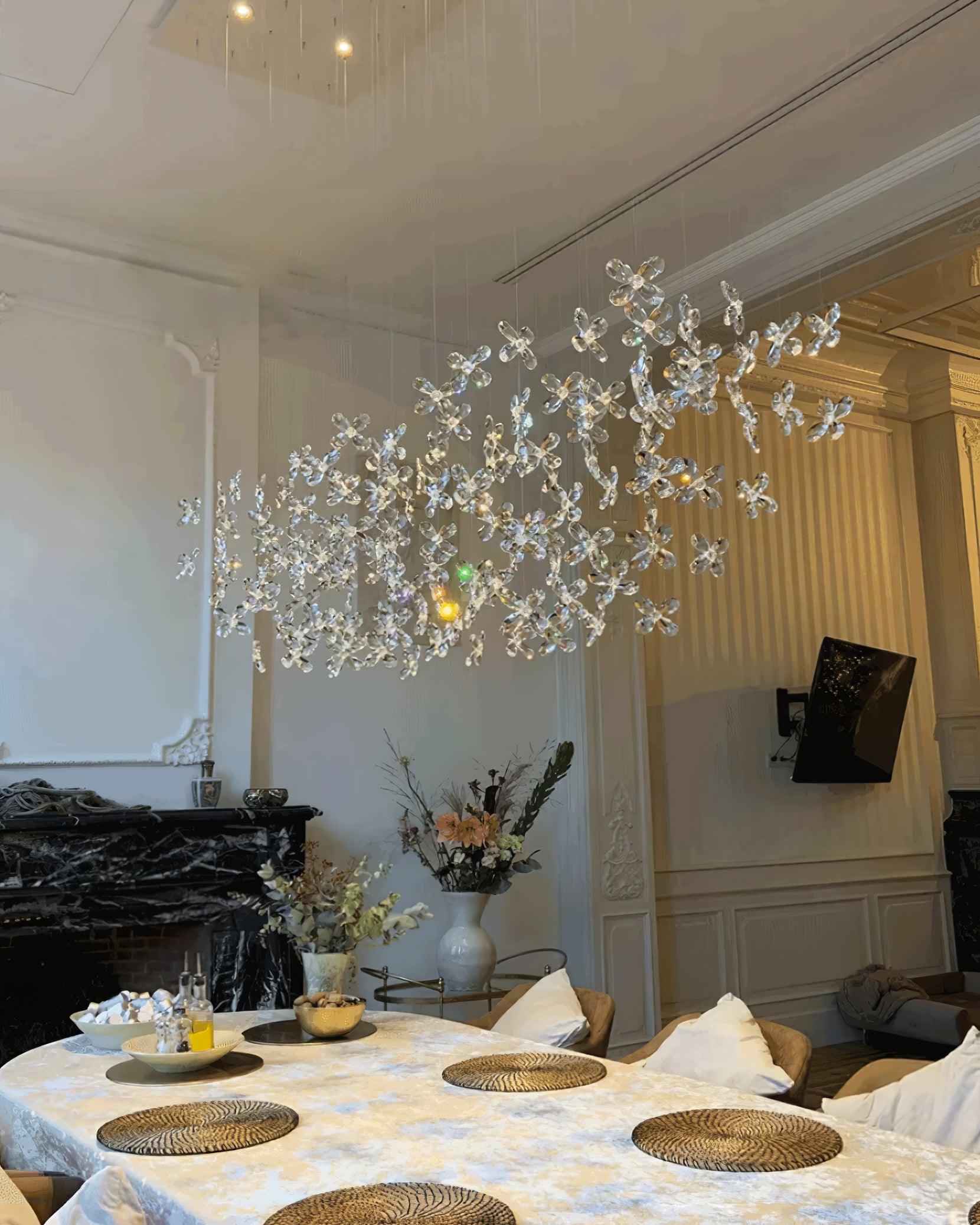 Dune Chandelier Crystal Butterfly Floral Cluster