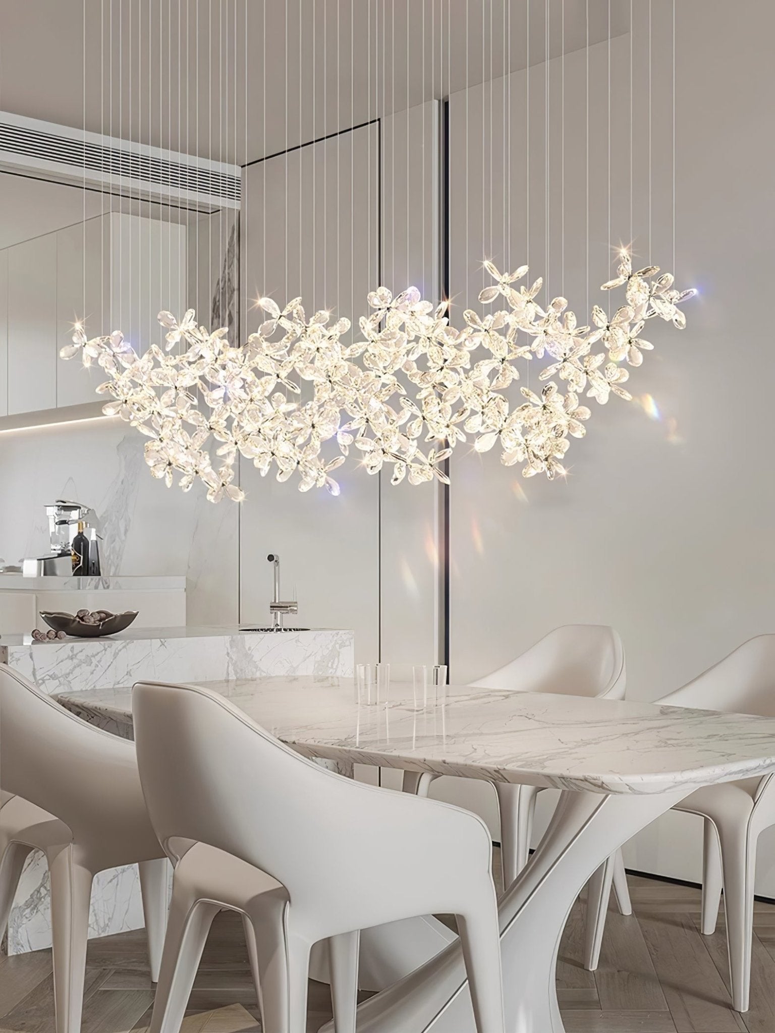 Dune Chandelier Crystal Butterfly Floral Cluster