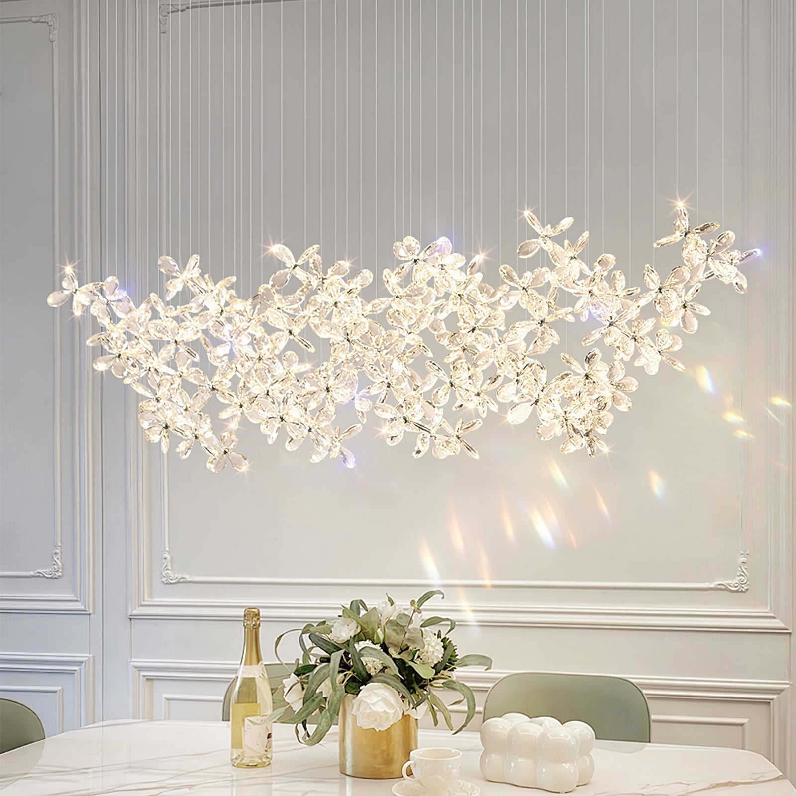 Dune Chandelier Crystal Butterfly Floral Cluster