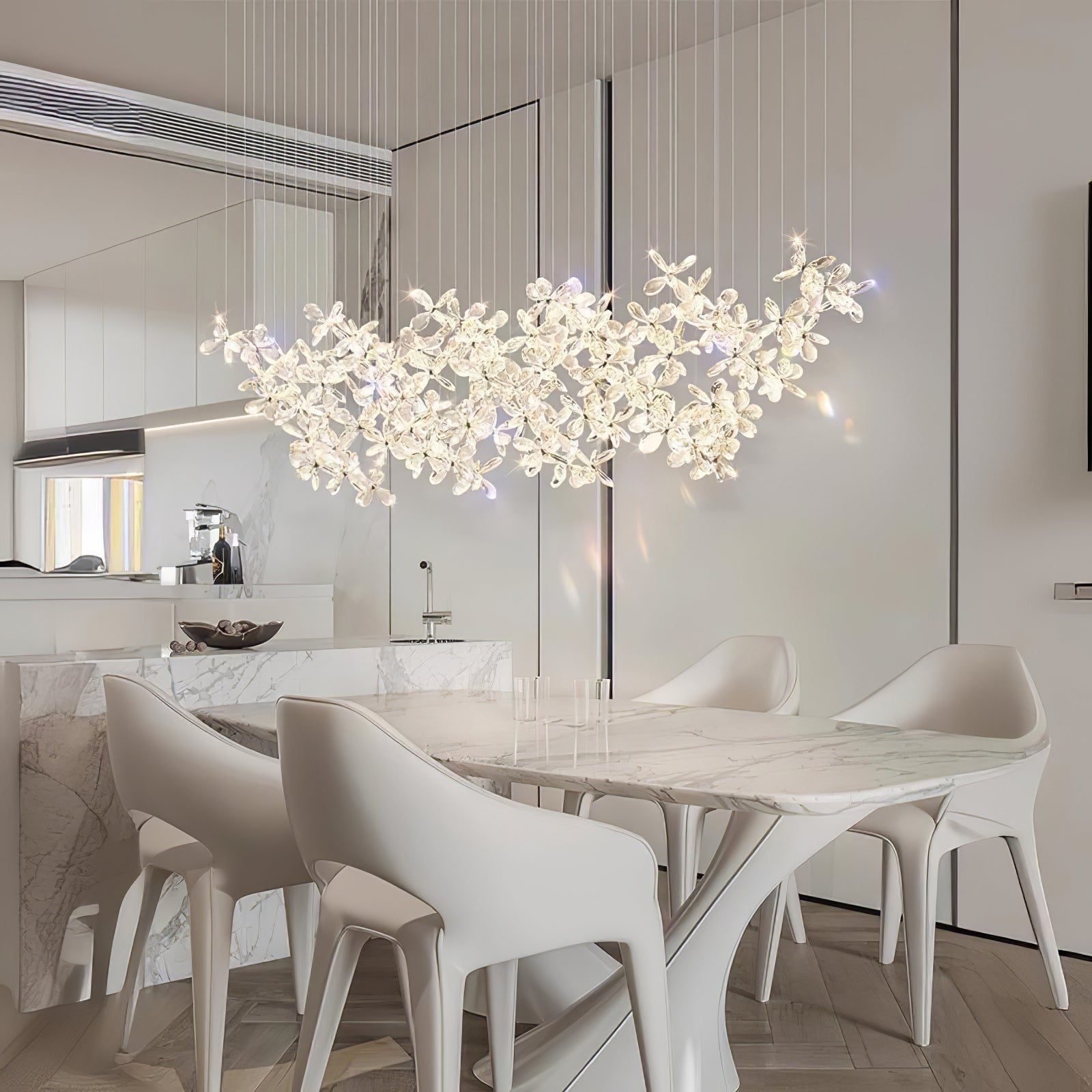 Dune Chandelier Crystal Butterfly Floral Cluster