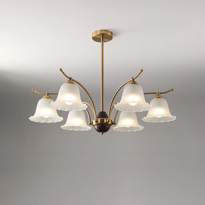 Ohel Brass Alabaster Chandelier
