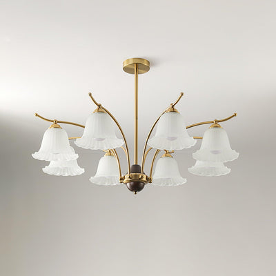 Ohel Brass Alabaster Chandelier