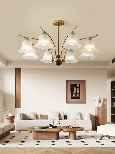 Ohel Brass Alabaster Chandelier