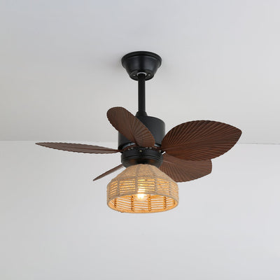 Rivora Tropical Rattan Ceiling Fan Light