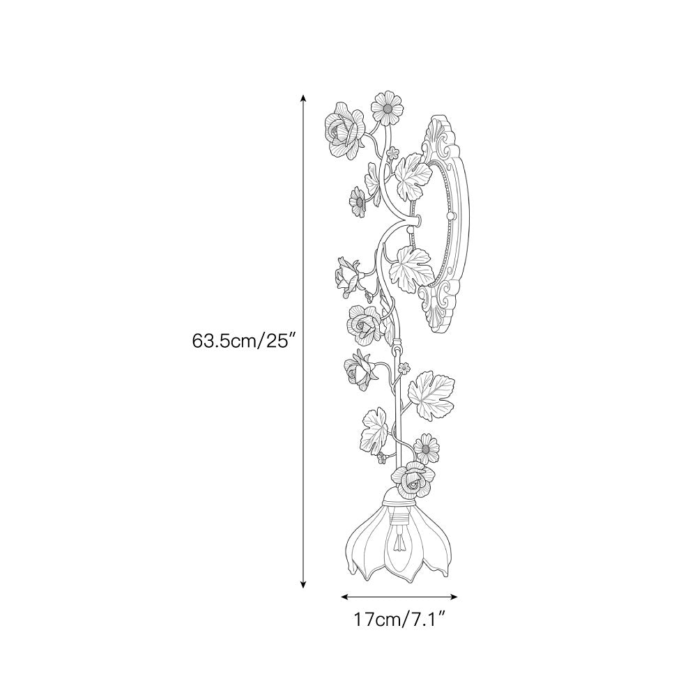 Nerahaven Floral Vine Shaped Indoor Wall Light