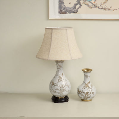 Évariste Floral Bird Ceramic Table Lamp