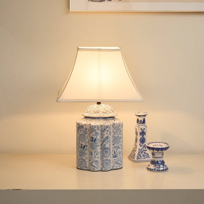 Marcellin Floral Bird Jar Table Lamp