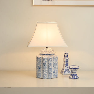 Marcellin Floral Bird Jar Table Lamp