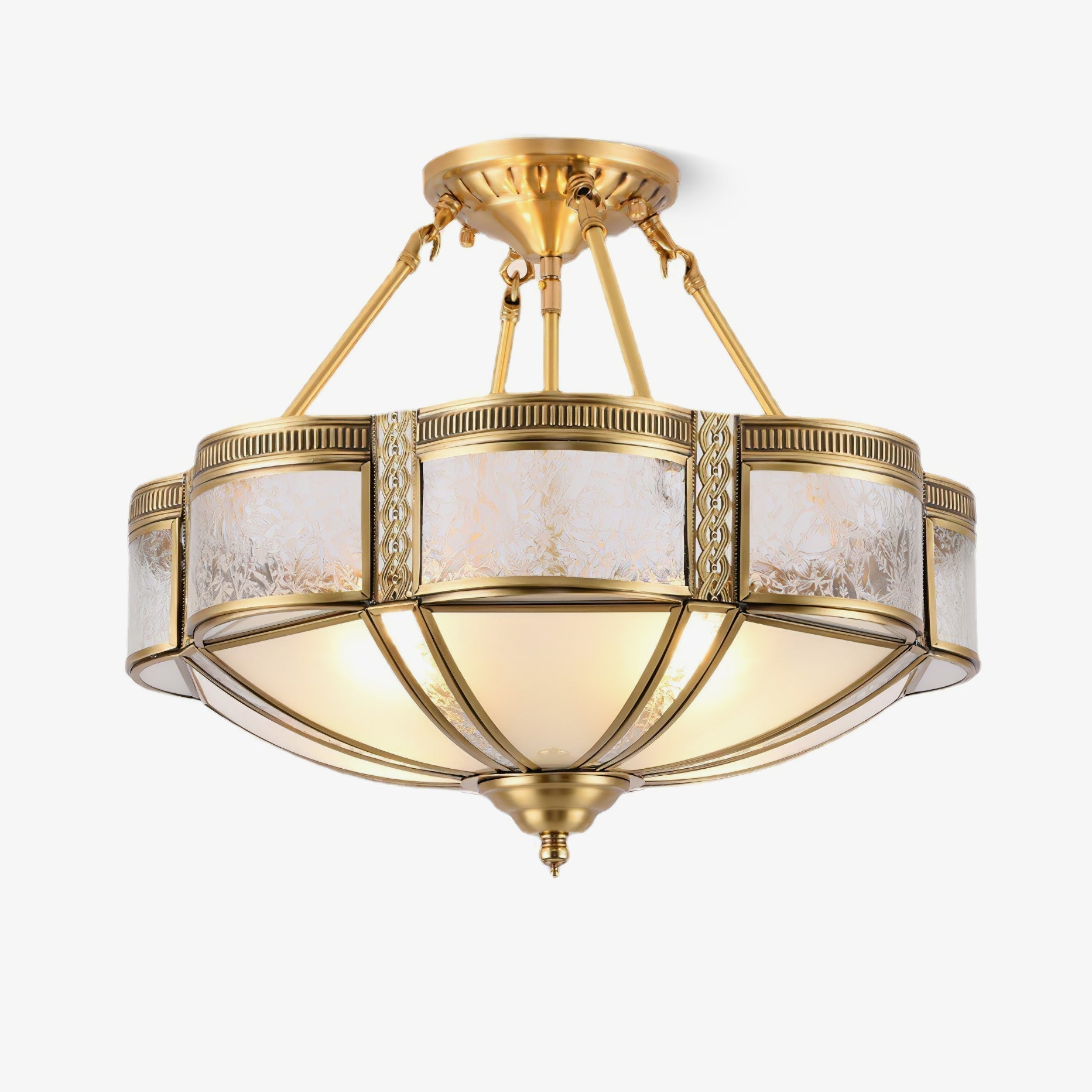Xaris Floral Brass Floor Lamp