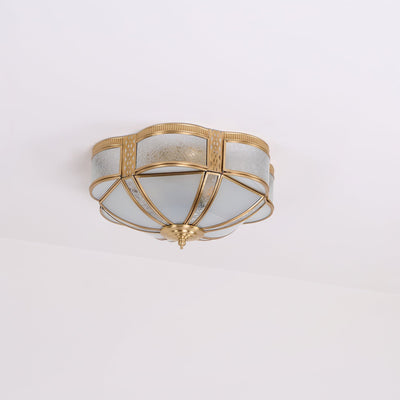 Xaris Floral Brass Floor Lamp