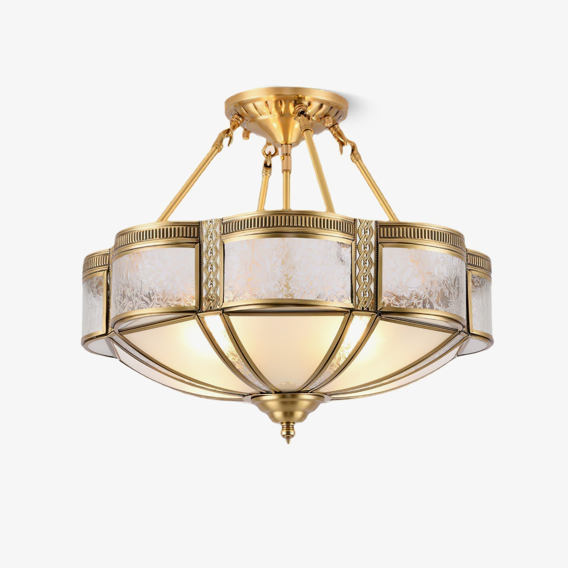 Xaris Floral Brass Floor Lamp