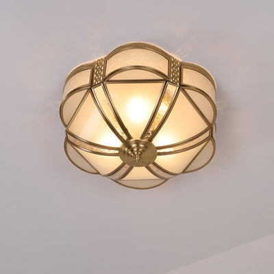Xaris Floral Brass Floor Lamp