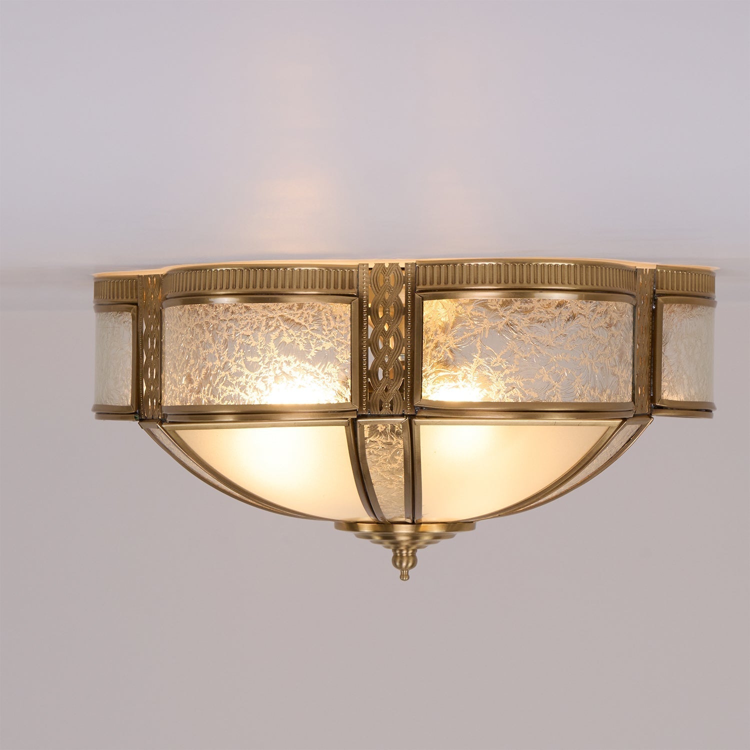 Xaris Floral Brass Floor Lamp