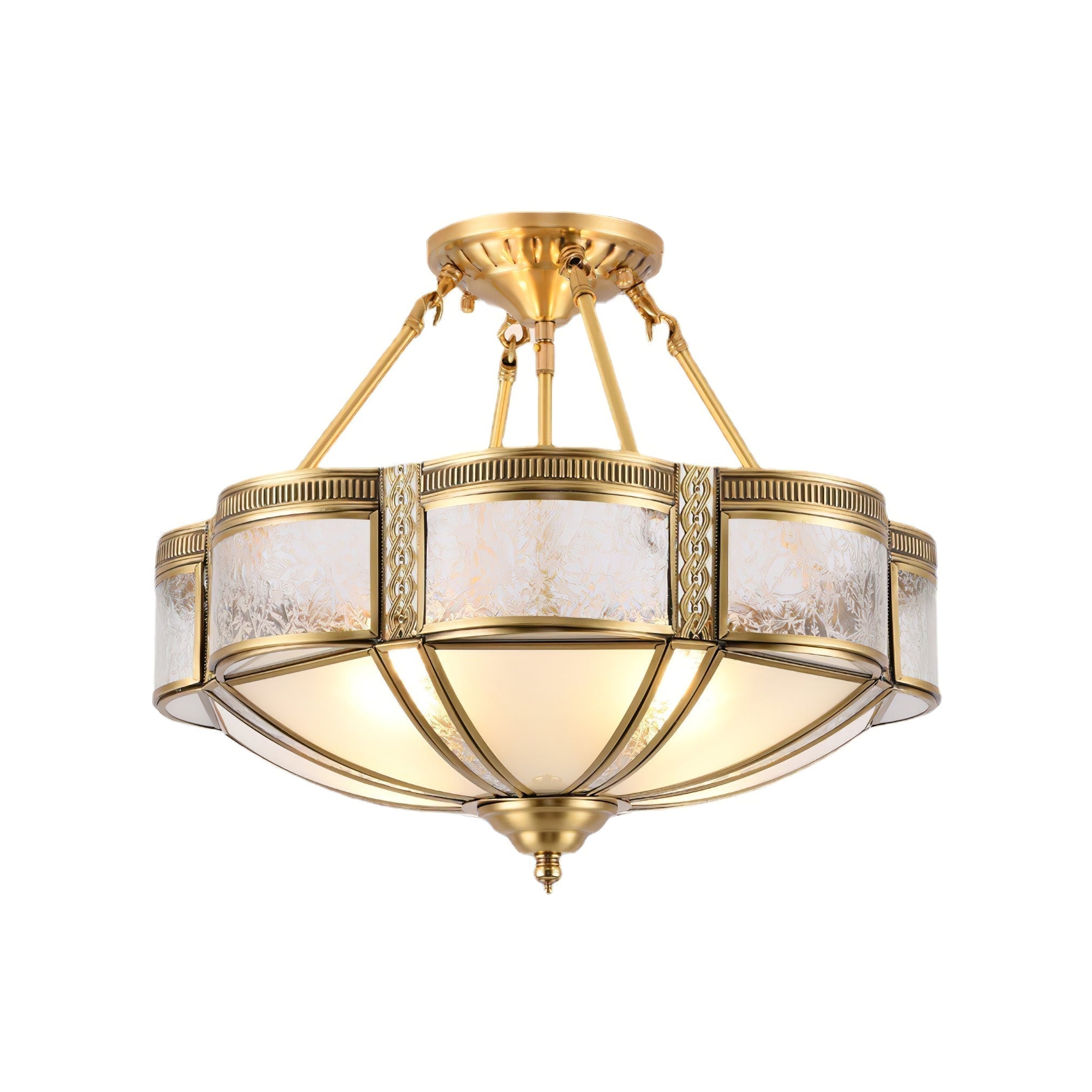 Xaris Floral Brass Floor Lamp