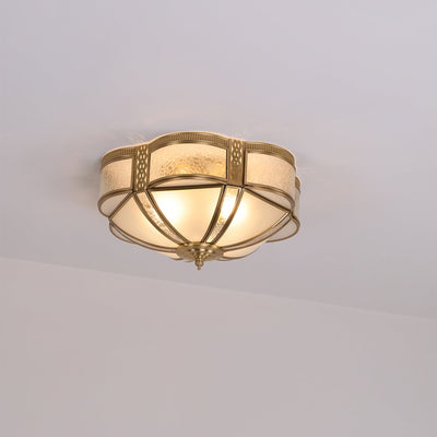 Xaris Floral Brass Floor Lamp