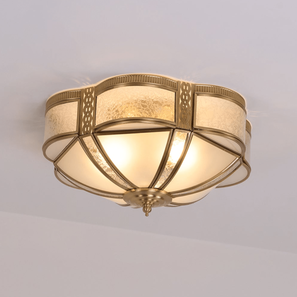 Xaris Floral Brass Floor Lamp