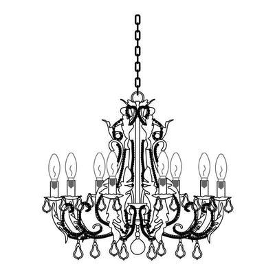 Yuna Pendant Lamp Candle Holder Crystal Beads