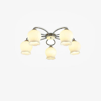 Oldore Premium Elegance Floral Glass Ceiling Lamp