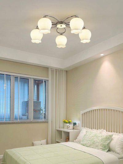 Oldore Premium Elegance Floral Glass Ceiling Lamp