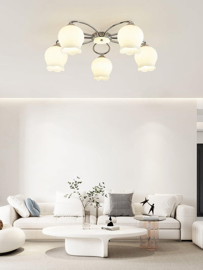 Oldore Premium Elegance Floral Glass Ceiling Lamp