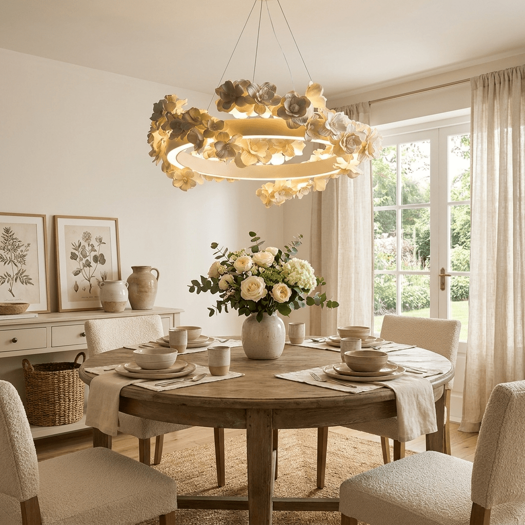 Floral Wreath Chandelier