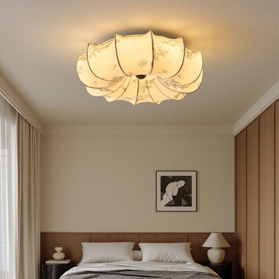 Vivaria Premium Nordic Art Wood Fabric Ceiling Light