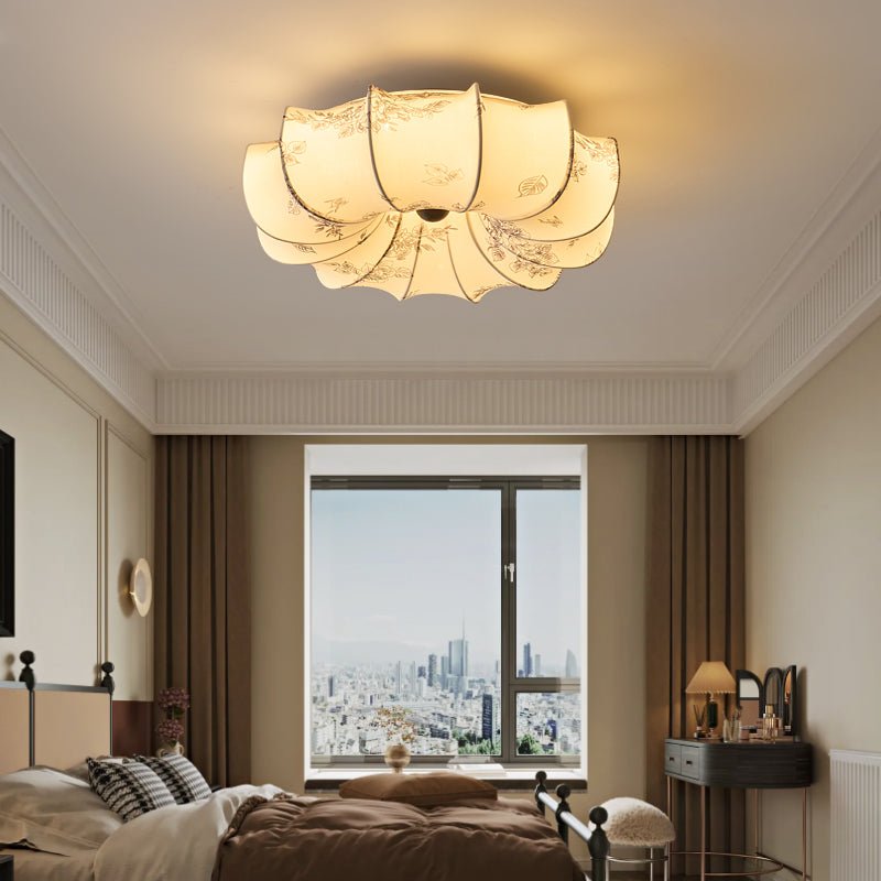 Vivaria Premium Nordic Art Wood Fabric Ceiling Light