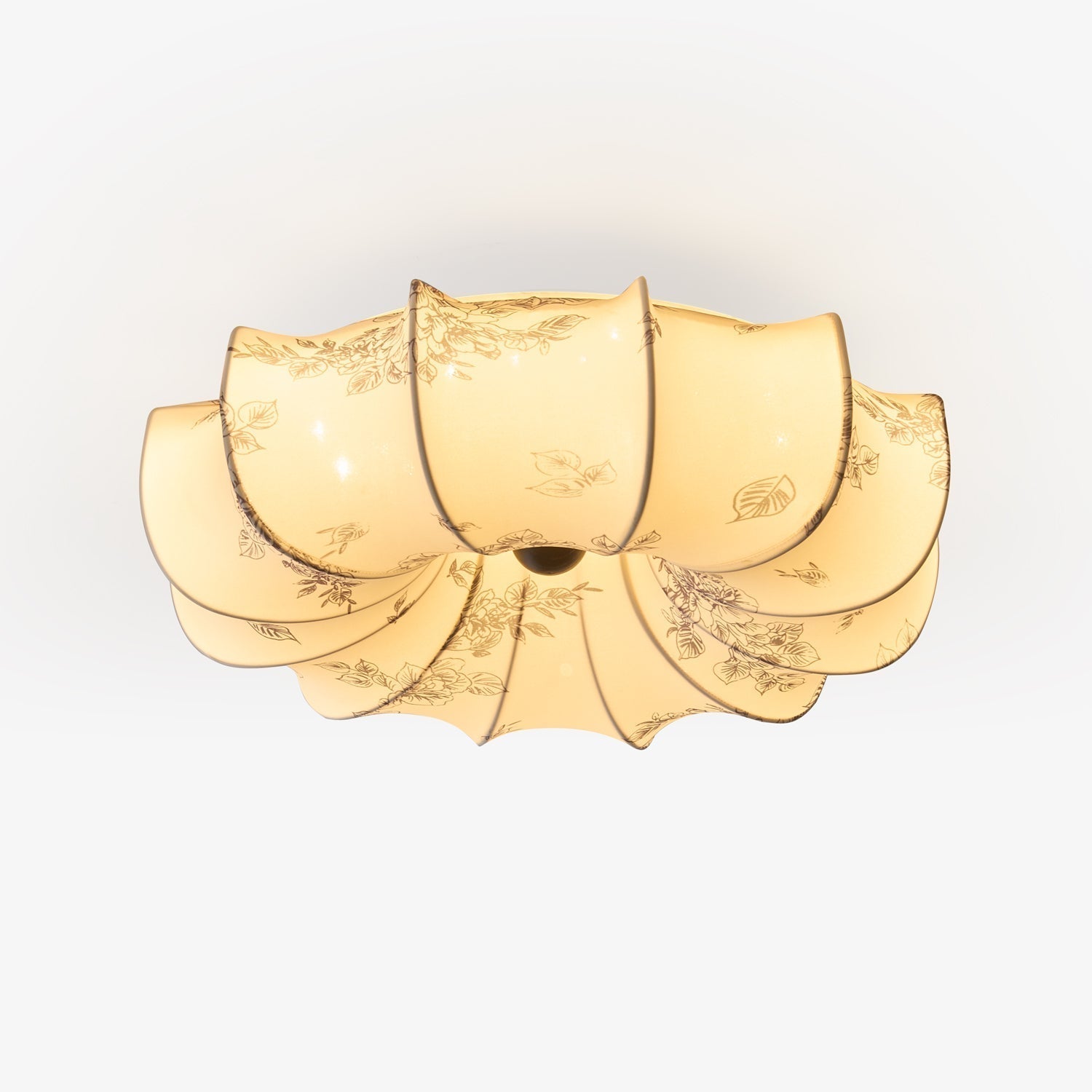 Vivaria Premium Nordic Art Wood Fabric Ceiling Light