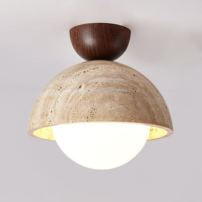 Solana Travertine Ceiling Light - Neutral Decor