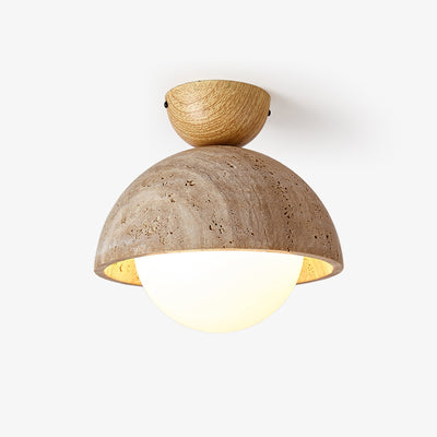 Solana Travertine Ceiling Light - Neutral Decor