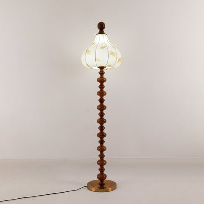 Gagell Wood Fabric Elegant Floor Lamp