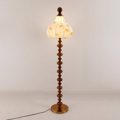 Gagell Wood Fabric Elegant Floor Lamp
