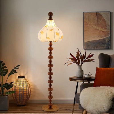 Gagell Wood Fabric Elegant Floor Lamp