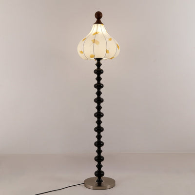 Gagell Wood Fabric Elegant Floor Lamp