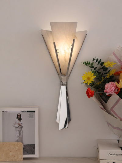 Aura Alabaster Fan Wall Sconce